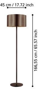 Eglo 39358 - Lampada con piedistallo SAGANTO 1 1xE27/60W/230V rame