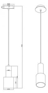 Trio - Lampadario su corda WAILER 1xGU10/5W/230V grigio