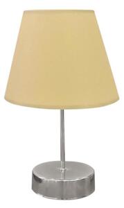 Lampada da tavolo 1xE27/60W/230V beige/cromo lucido