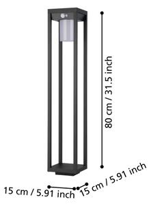 Eglo 900805 - Lampada solare LED con sensore MARTANO LED/3,7W/3,7V 2000 mAh IP44