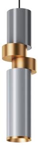 Maytoni MOD303PL-01CFL2 - Lampadario a sospensione con filo PALETTE 1xGU10/40W/230V grigio/oro