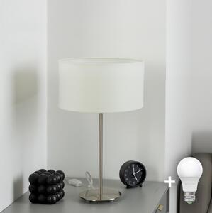 Eglo - LED lampada da tavolo TUNJA 1xE27/60W/230V 38,5 cm cromo opaco/bianco