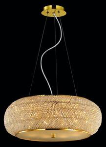 Ideal Lux - Lampadario di cristallo a sospensione PASHA 10xE14/40W/230V diametro 55 cm oro