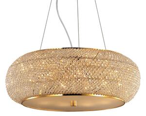 Ideal Lux - Lampadario di cristallo a sospensione PASHA 10xE14/40W/230V diametro 55 cm oro