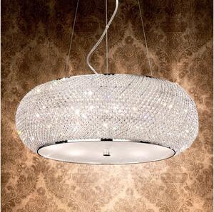 Ideal Lux - Lampadario di cristallo a sospensione PASHA 6xE14/40W/230V diametro 40cm cromo lucido