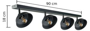 Faretto FAUN 4xE27/60W/230V nero