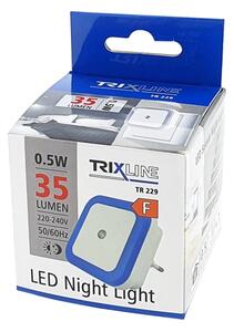Luce notturna a LED con sensore crepuscolare, 0,5 W, 230 V, blu