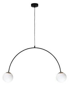 Zuma Line 1222 - Lampadario a sospensione su cavo BOW 2xE14/10W/230V nero