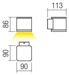 Redo 9069 - Applique da esterno LED BETA/6W/230V IP54