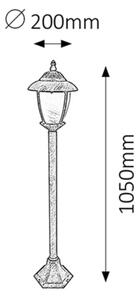 Rabalux 8480 - Lampada da esterno MADRID 1xE27/60W/230V