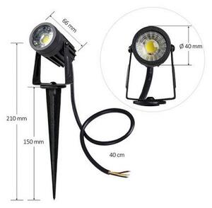 Lampada LED da esterno LED/3W/230V 2800K IP67 nero