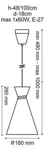 Lampadario a sospensione con filo TOKYO 1xE27/60W/230V