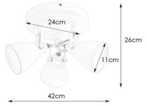 Markslöjd 108083 - Faretto da bagno FJÄLLBACKA 3xG9/20W/230V IP44 bianco