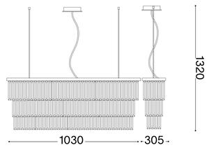Ideal Lux - Lampadario di cristallo a sospensione MARTINEZ 8xE14/40W/230V cromo