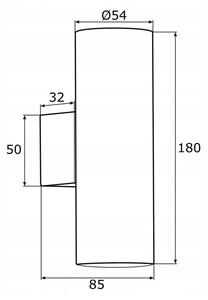 Argon 0913 - Applique MITOS 2xGU10/5W/230V ottone