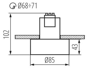 Kanlux 27579 - Luce da incasso MINI RITI 1xGU10/25W/230V bianca