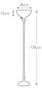 Elstead QZ-KAMI-UL - Lampada da terra Tiffany KAMI 1xE27/100W/230V