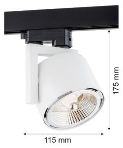Argon 4750 - Faretto per sistema a binario ALTO 1xGU10-AR111/12W/230V bianco
