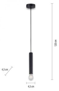 Leuchten Direkt 15617-18 - Lampadario a sospensione con filo BRUNA 1xE27/60W/230V nero