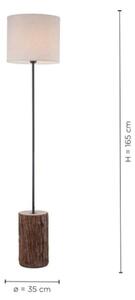 Leuchten Direkt 11234-79 - Lampada da terra BARK 1xE27/40W/230V