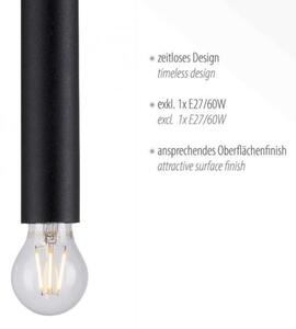 Leuchten Direkt 15617-18 - Lampadario a sospensione con filo BRUNA 1xE27/60W/230V nero