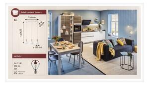 Paulmann 79657 - 3xE14/20W Lampadario a sospensione con filo NEORDIC HALDAR 230V