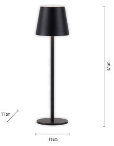 Leuchten Direkt19250-18-LED Lampada ricaricabile da esterno EURIA LED/3W/5V IP54 nero