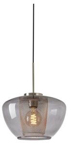 Briloner 4016-014 - Lampada a sospensione con cavo SEVENTIES 1xE27/40W/230V grigio fumé