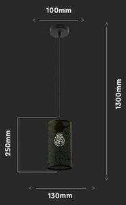 Lampadario a sospensione con filo 1xE27/60W/230V nero