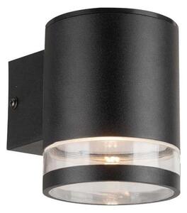 Lampada solare da parete LED 1W 3,7V 3000K IP54 nera con sensore
