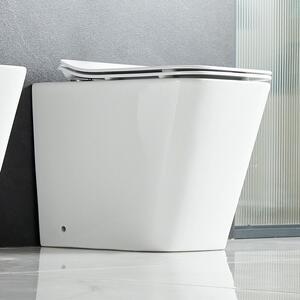 WC salvaspazio rimless bianco opaco con sedile soft-close | LITOS-TFSO - KAMALU