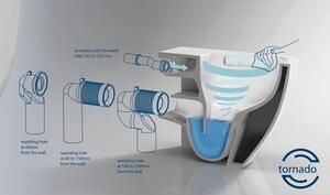 WC filomuro salvaspazio senza brida e sedile soft-close | LITOS-TFS - KAMALU
