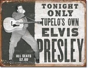 Cartello in metallo Elvis Presley - tupelo's own
