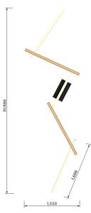 Wofi 7021-506- Applique a LED dimmerabile RIMINI LED/57W/230V marrone/nero