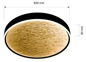 Wofi 9002-104L-Plafoniera LED dimmerabile BORDEAUX LED/60W/230V nero/oro