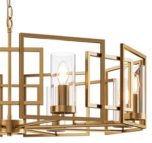 Maytoni H009PL-08G - Lampadario a sospensione con catena BOWI 8xE14/40W/230V