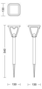 Philips - Lampada solare LED VAPORA LED/1,5W/3,7V 1500 mAh IP44