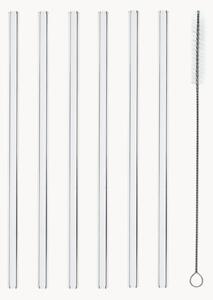 Set di 6 cannucce in vetro borosilicato Basic