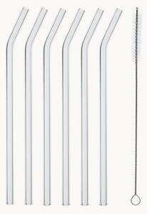 Set di 6 cannucce in vetro borosilicato Basic