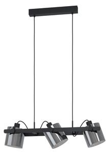 Eglo 780478 - Lampadario a sospensione con filo CALERINO 3xE27/40W/230V nero