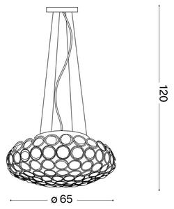 Ideal Lux - Lampadario di cristallo LED a sospensione con catena KING 12xG9/3W/230V diametro 65 cm cromo
