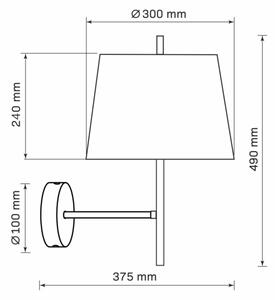 Applique ELENA 1xE27/20W/230V bianco