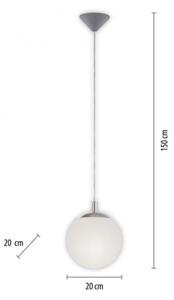 Paul Neuhaus 2072-55 - Lampadario a sospensione con filo BOLO 1xE27/60W/230V diametro 20 cm