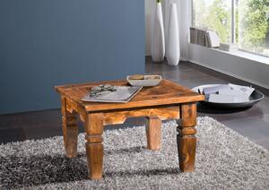 Tavolino da salotto in legno di Acacia 60x60x40 miele dorato laccato OXFORD #0426
