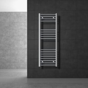 LuxeBath radiatore per bagno Sahara, 400x1200 mm, cromo, diritto con attacco laterale, senza elemento riscaldante