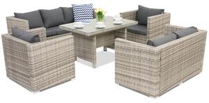 Mobili da giardino in technorattan Roma Apetito 7 Garden Point grigio