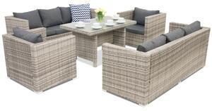 Mobili da giardino in technorattan Roma Apetito 8 Garden Point grigio