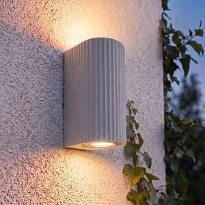 Applique in Cemento Scuro Rigato GU10 IP65 Bidirezione - NOVILUMIO