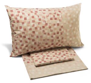 Completo Lenzuola MATRIMONIALE Kilt CORALLO Cotone Caleffi