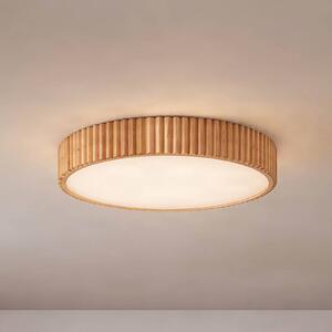 Plafoniera a LED Velua Lindby, dimmerabile, Legno chiaro, Soggiorno / Sala da pranzo, Legno, Moderno, Plafoniera LED